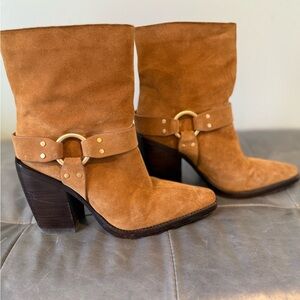 Tan Suede Ankle Boots